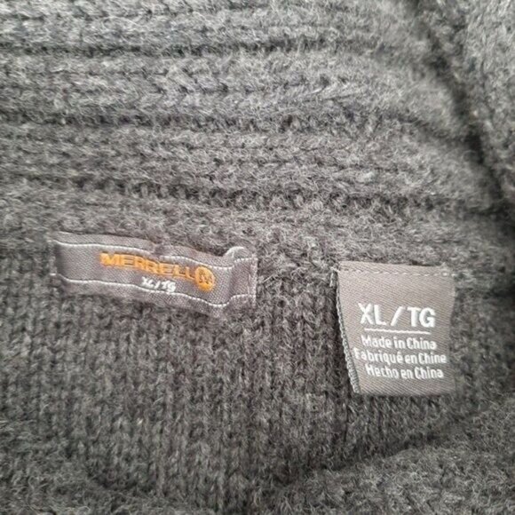 MERRELL Sweater Grey Cotton & Lambswool Sz XL - Picture 11 of 12
